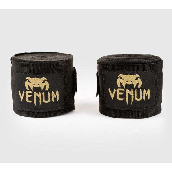 Боксерские бинты Venum Kontact Boxing Handwraps - 2.5m Black Gold
