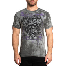 Футболка Affliction Serpent Command Silver Lava Wash