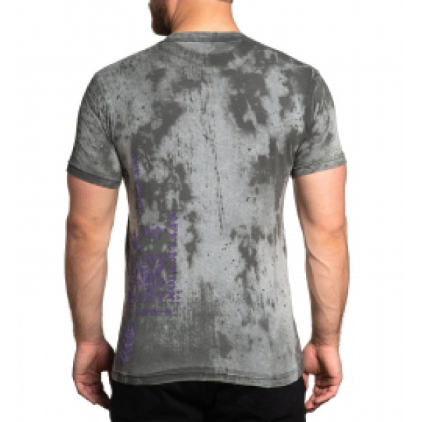 Футболка Affliction Serpent Command Silver Lava Wash