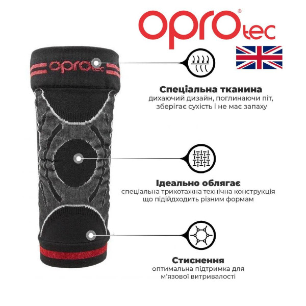 Наколінник спортивний OPROtec Knee Sleeve TEC5736-MD M Чорний