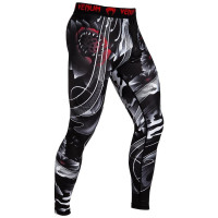 Компрессионные штаны Venum Samurai Skull Spats Black