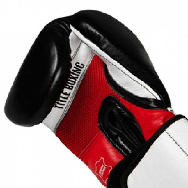 Боксерские перчатки Title Premium Leather Performance Training Gloves Black