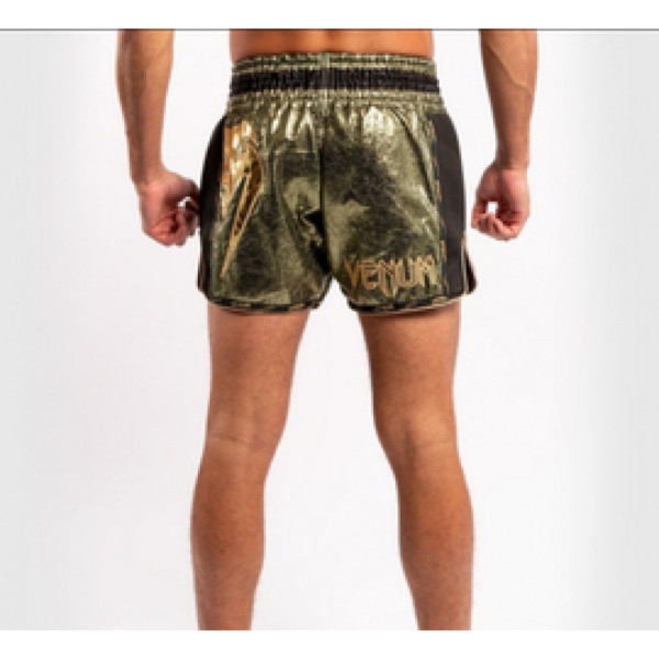 Шорты для тайского бокса Venum Giant Foil Khaki Gold