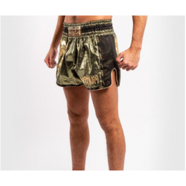 Шорты для тайского бокса Venum Giant Foil Khaki Gold