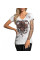 Женская футболка Affliction Poison Rose White Lt Grey Ice