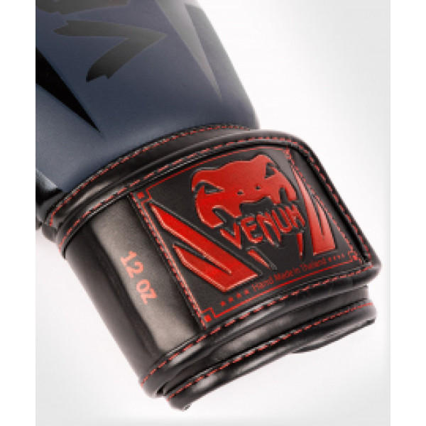 Боксерские перчатки Venum Elite Boxing Gloves Navy Blue Black-Red