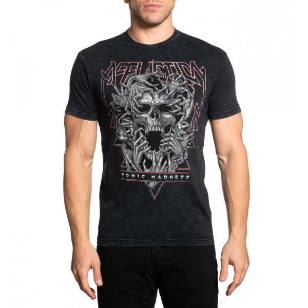 Футболка Affliction Sonic Madness Black Lava Wash