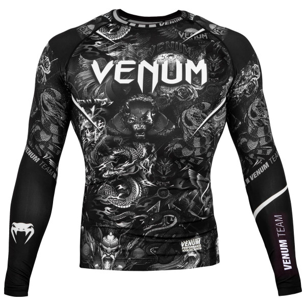 Рашгард Venum Long Sleeves Art Rashguard Black White