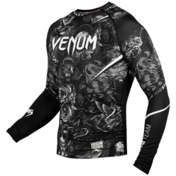 Рашгард Venum Long Sleeves Art Rashguard Black White