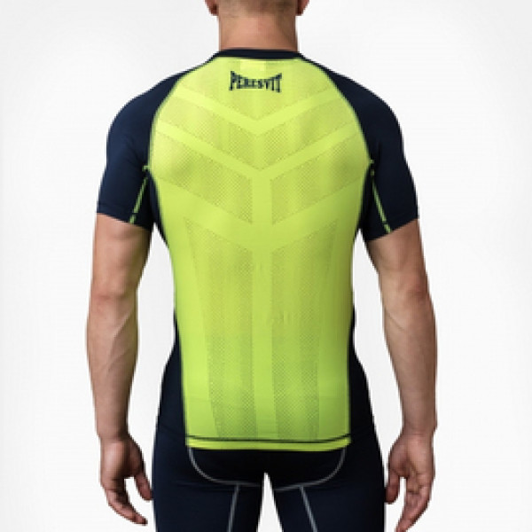 Компрессионная футболка Peresvit Air Motion Navy Flu Yellow Short Sleeve