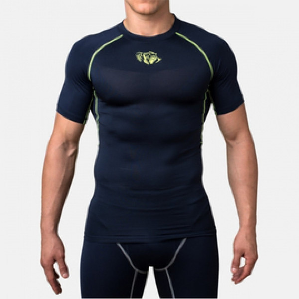 Компрессионная футболка Peresvit Air Motion Navy Flu Yellow Short Sleeve