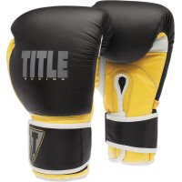 Боксерские перчатки Title Gel Command Boxing Gloves Black Yellow