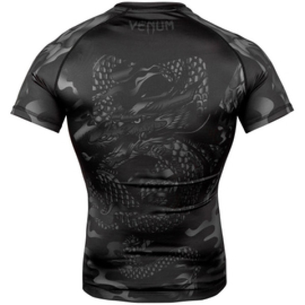 Рашгард Venum Dragons Flight Rashguard Short Sleeves Black Black