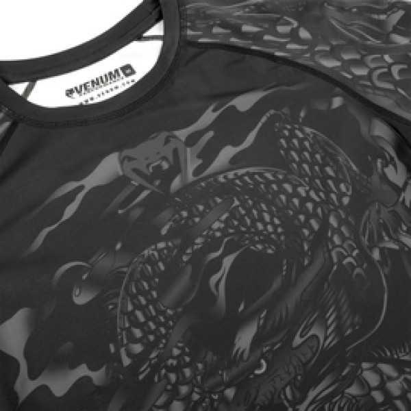 Рашгард Venum Dragons Flight Rashguard Short Sleeves Black Black