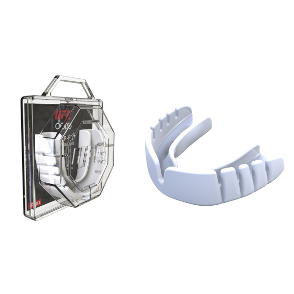 Капа боксерська OPRO Junior Snap-Fit UFC Hologram White (art.002263002)