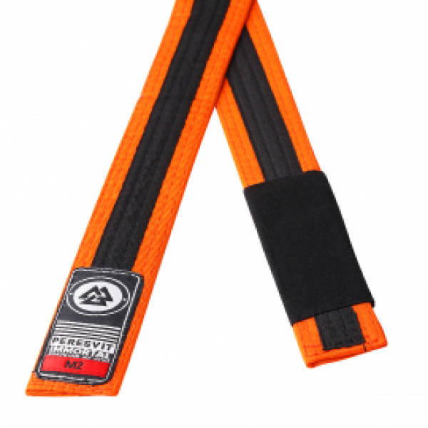 Детский пояс для кимоно Peresvit BJJ Belt Kid's Orange Black Stripe