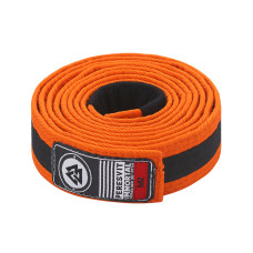 Детский пояс для кимоно Peresvit BJJ Belt Kid's Orange Black Stripe