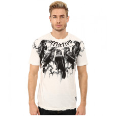 Футболка Affliction Crows SS Tee Vintage White