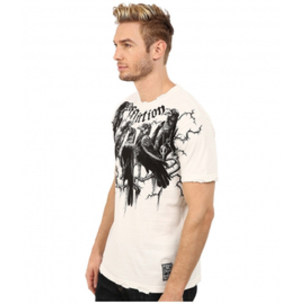 Футболка Affliction Crows SS Tee Vintage White