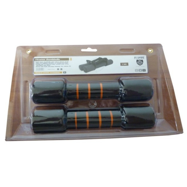Гантели для фитнеса и аэробики в неопрене Power System Fitness Dumbells 1 kg PS-4010 ( 2шт )