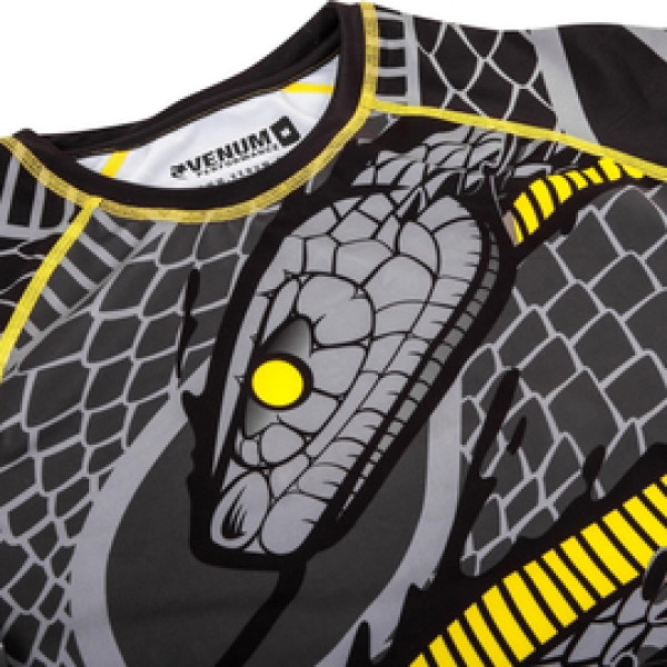 Рашгард Venum Snaker Rashguard Short Sleeves Black Yellow