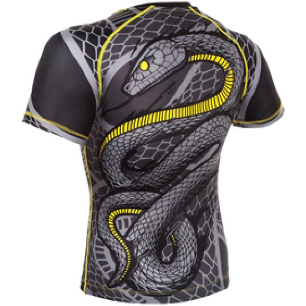 Рашгард Venum Snaker Rashguard Short Sleeves Black Yellow