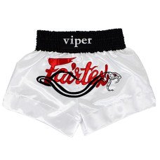 Шорты для тайского бокса Fairtex Viper White Muaythai Shorts