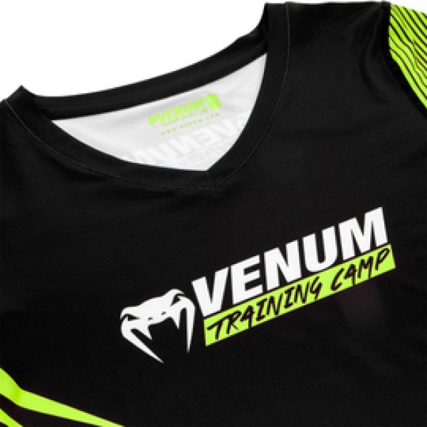 Женская Футболка Venum Training Camp 2.0 T-Shirt Black Neo Yellow