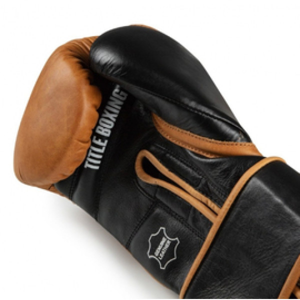 Боксерские перчатки Title Vintage Training Gloves Black Brown