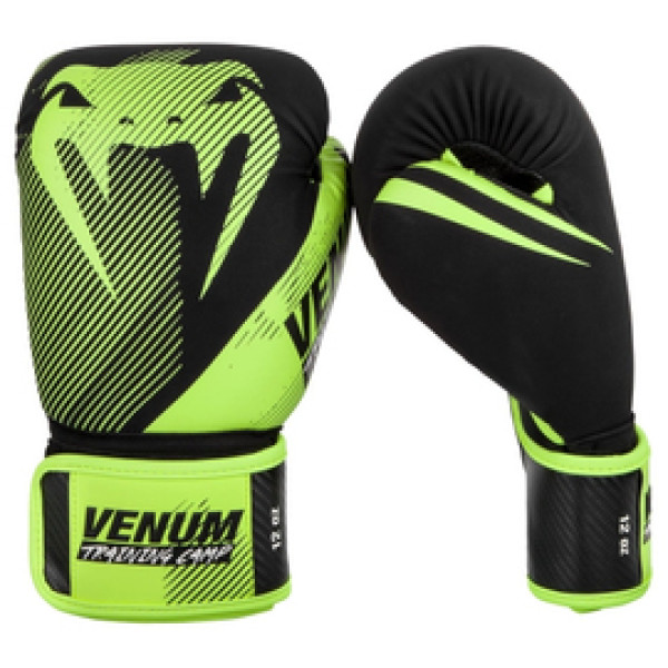 Боксерские перчатки Venum Traning Camp 2.0 Boxing Gloves Black Neo Yellow