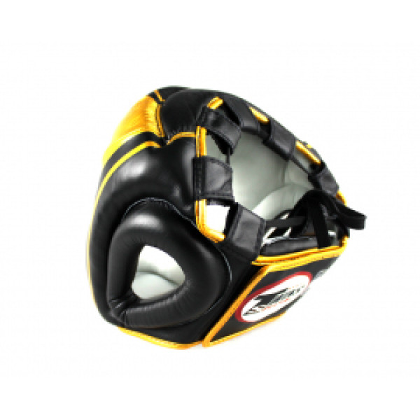 Боксерский шлем Twins Fancy FHGL3-TW4 Black Gold