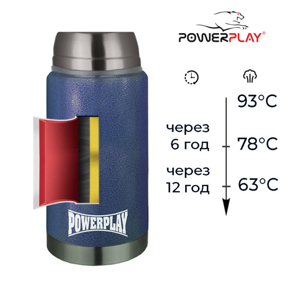 Термос харчовий PowerPlay 9002 Синій 750 мл