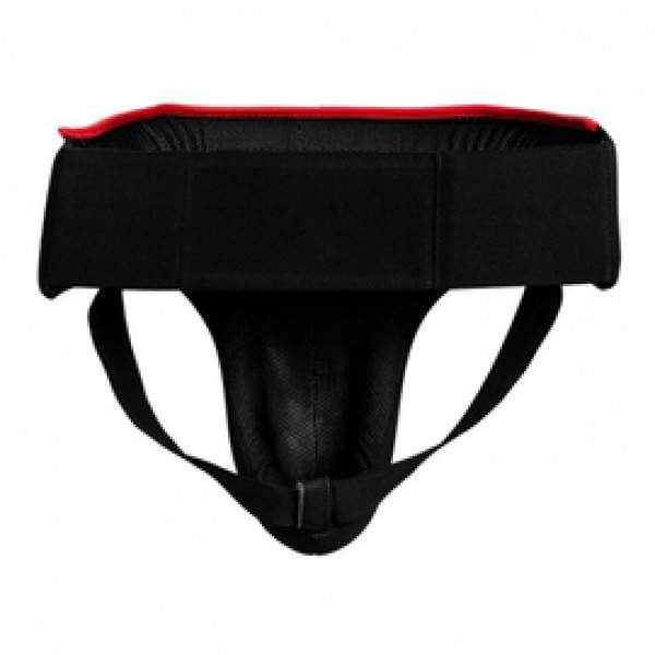 Защита паха Title Leather Solar Groin Protector Black Red