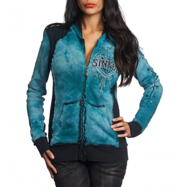 Женская толстовка Sinful Blitzkrieg Panel Zip Hood