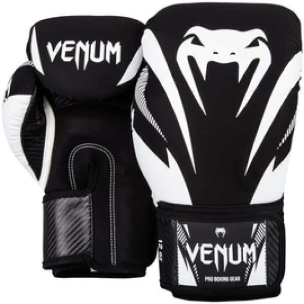 Боксерские перчатки Venum Impact Boxing Gloves Black/White