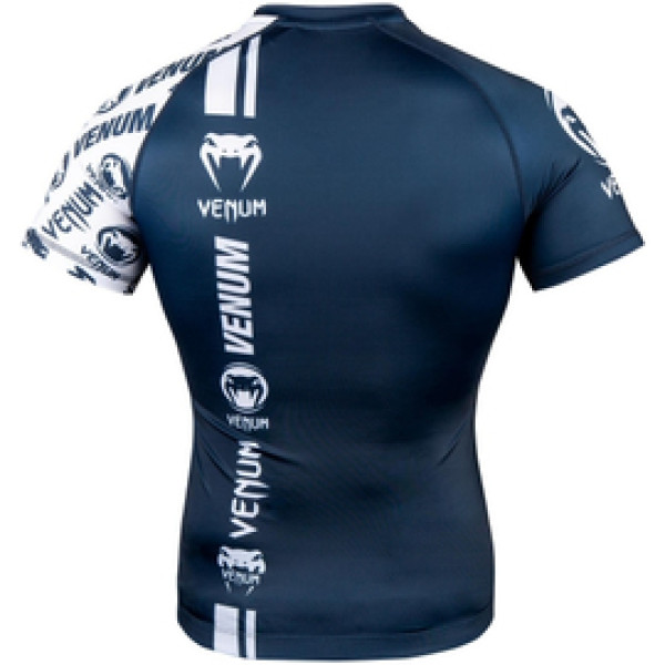 Рашгард Venum Logos Short Sleeves Rashguard Navy Blue White