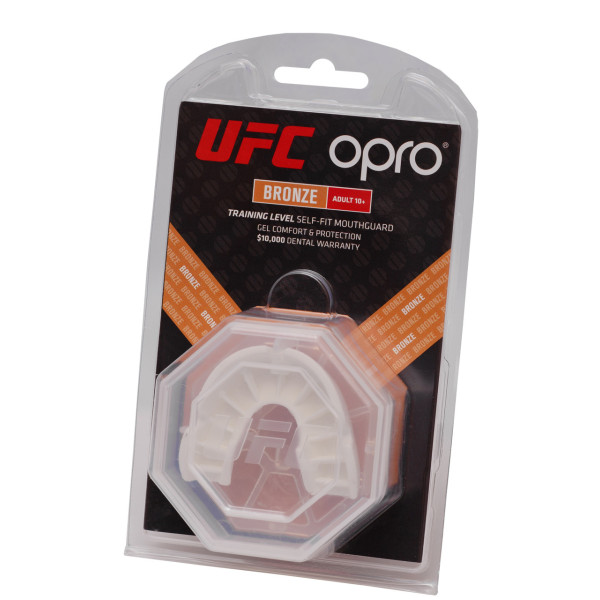 Капа боксерська OPRO Bronze UFC Hologram White (art.002258002)