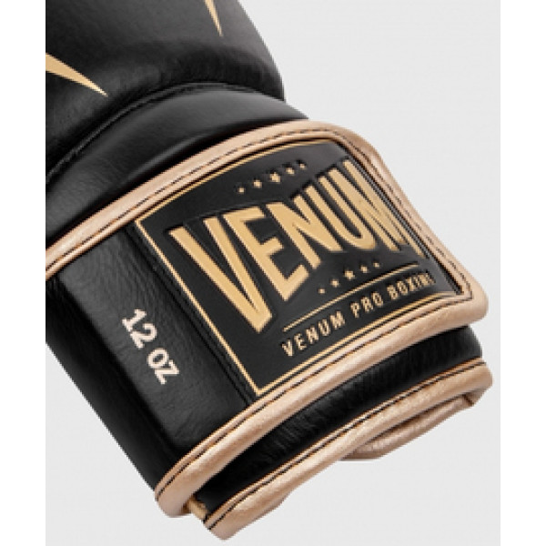 Боксерские перчатки Venum Giant 2.0 Pro Velcro Nappa Leather Black Gold