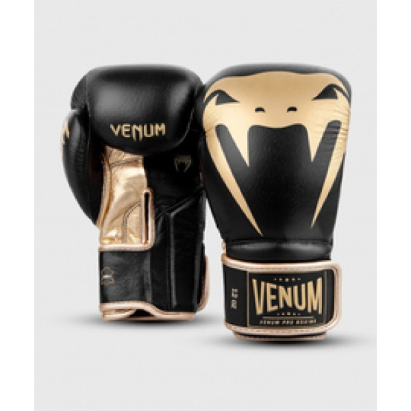 Боксерские перчатки Venum Giant 2.0 Pro Velcro Nappa Leather Black Gold