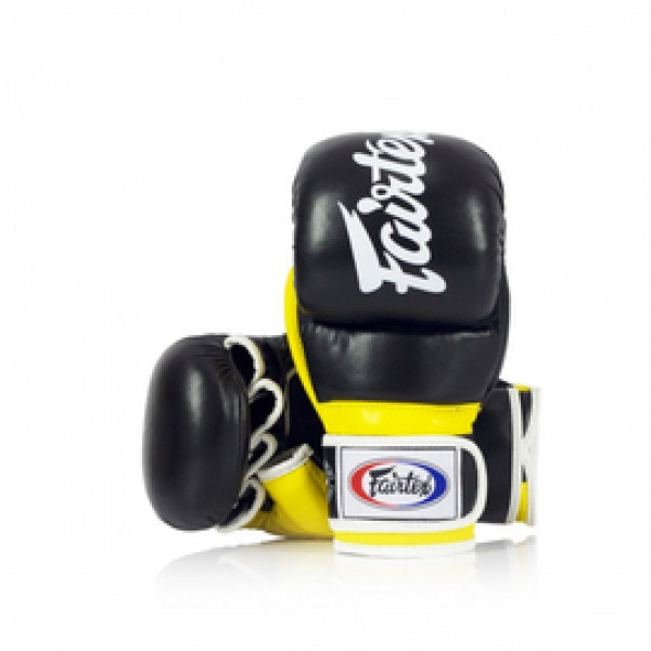Перчатки для ММА Fairtex FGV18 Super Sparring Gloves Black Yellow