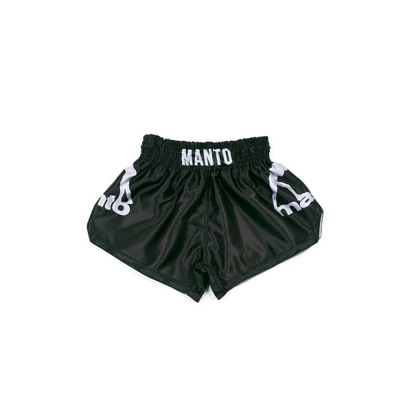 Шорты для тайского бокса MANTO Shorts Muay Thai Black Silver