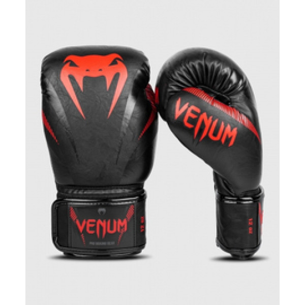 Боксерские перчатки Venum Impact Boxing Gloves Black Red