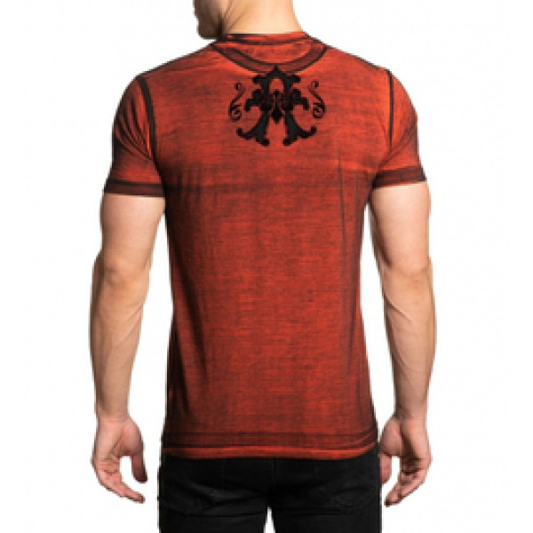 Футболка Affliction Iconic Steel SS Tee Indian Red