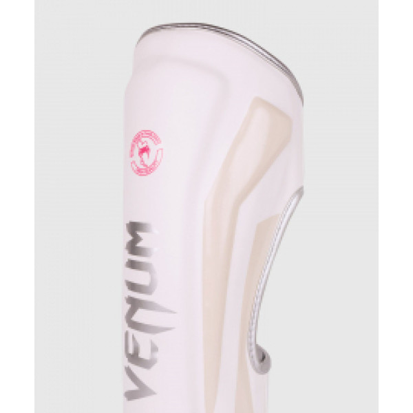 Защита голени Venum Elite Standup Shinguards White Silver Pink