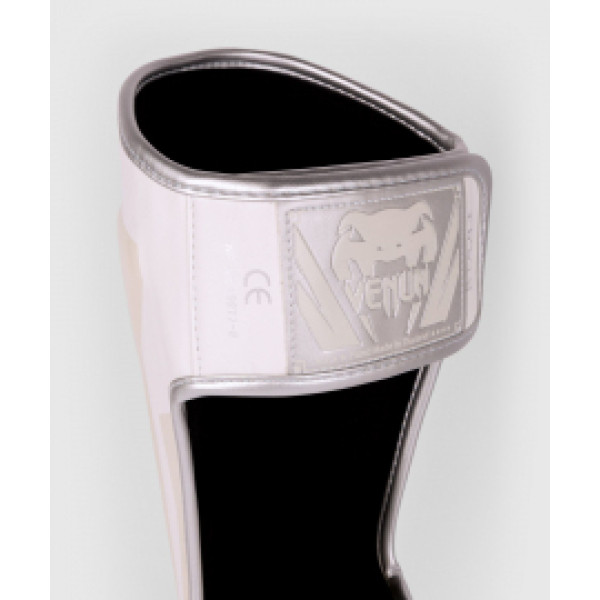 Защита голени Venum Elite Standup Shinguards White Silver Pink
