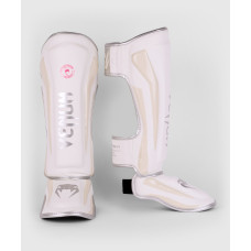 Защита голени Venum Elite Standup Shinguards White Silver Pink
