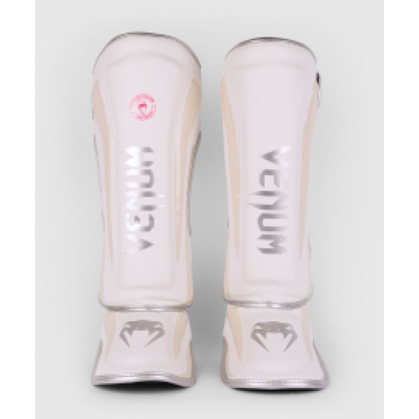 Защита голени Venum Elite Standup Shinguards White Silver Pink