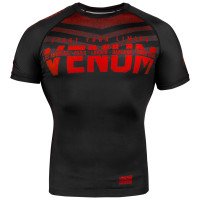 Рашгард Venum Signature Rashguard Short Sleeves Black Red