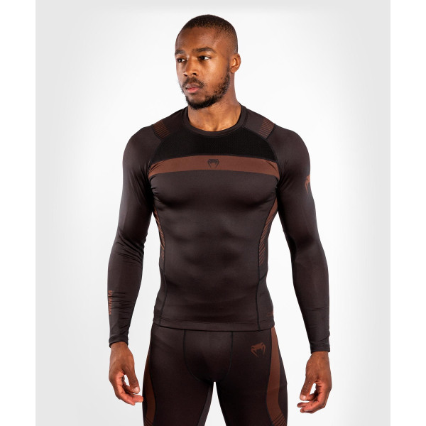 Рашгард Venum Nogi 3.0 Long Sleeves Rashguard Black Brown