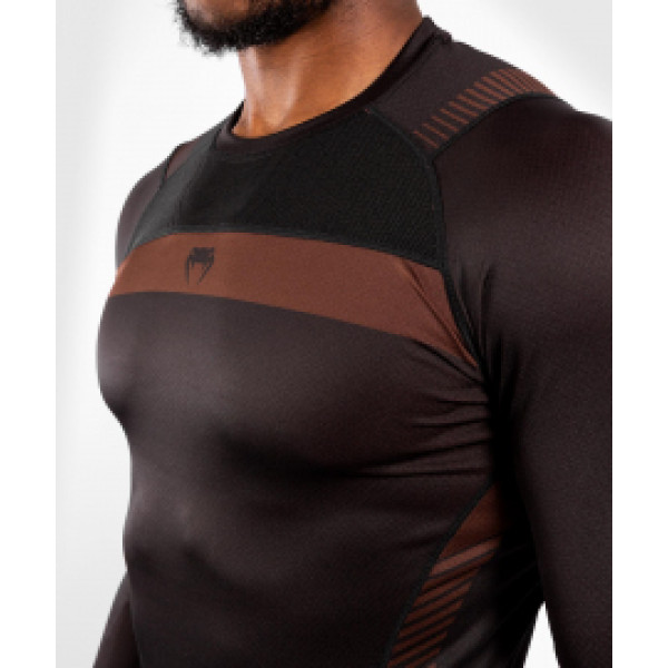 Рашгард Venum Nogi 3.0 Long Sleeves Rashguard Black Brown